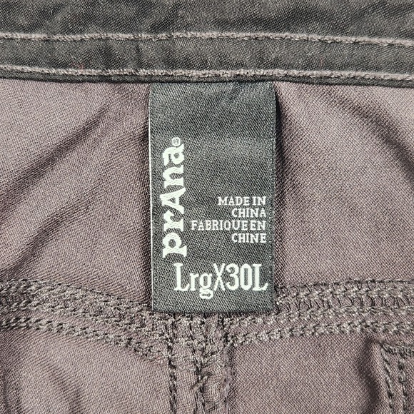 Prana Zion Pants 36x30 Gray Belted Hiking Outdoor Slim Fit Stretch Outdoors - Picture 6 of 14